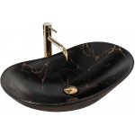 Накладной умывальник Rea Royal Black Marble Matt Накладной умывальник Rea Royal Black Marble Matt